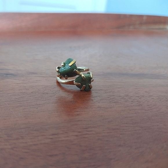 Vintage Sarah Coventry Twin Jades Ring - Picture 2 of 15
